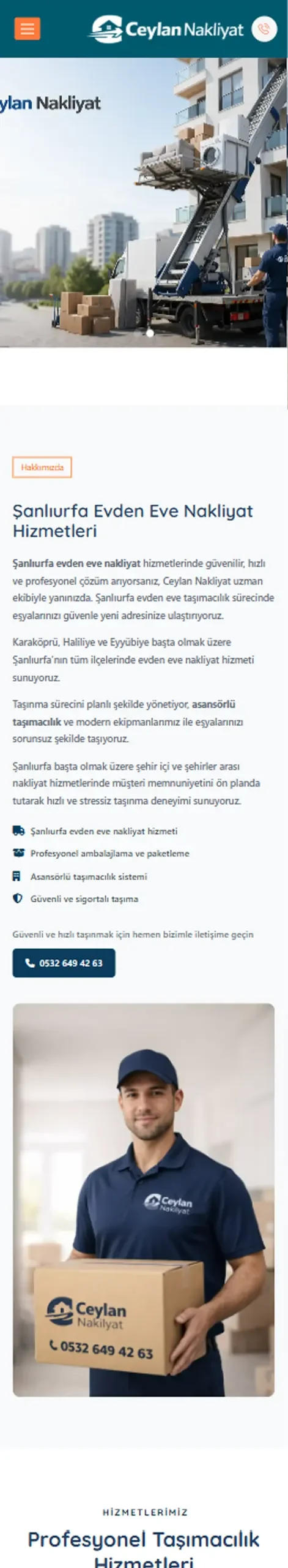 Ceylan Nakliyat mobil görünümü