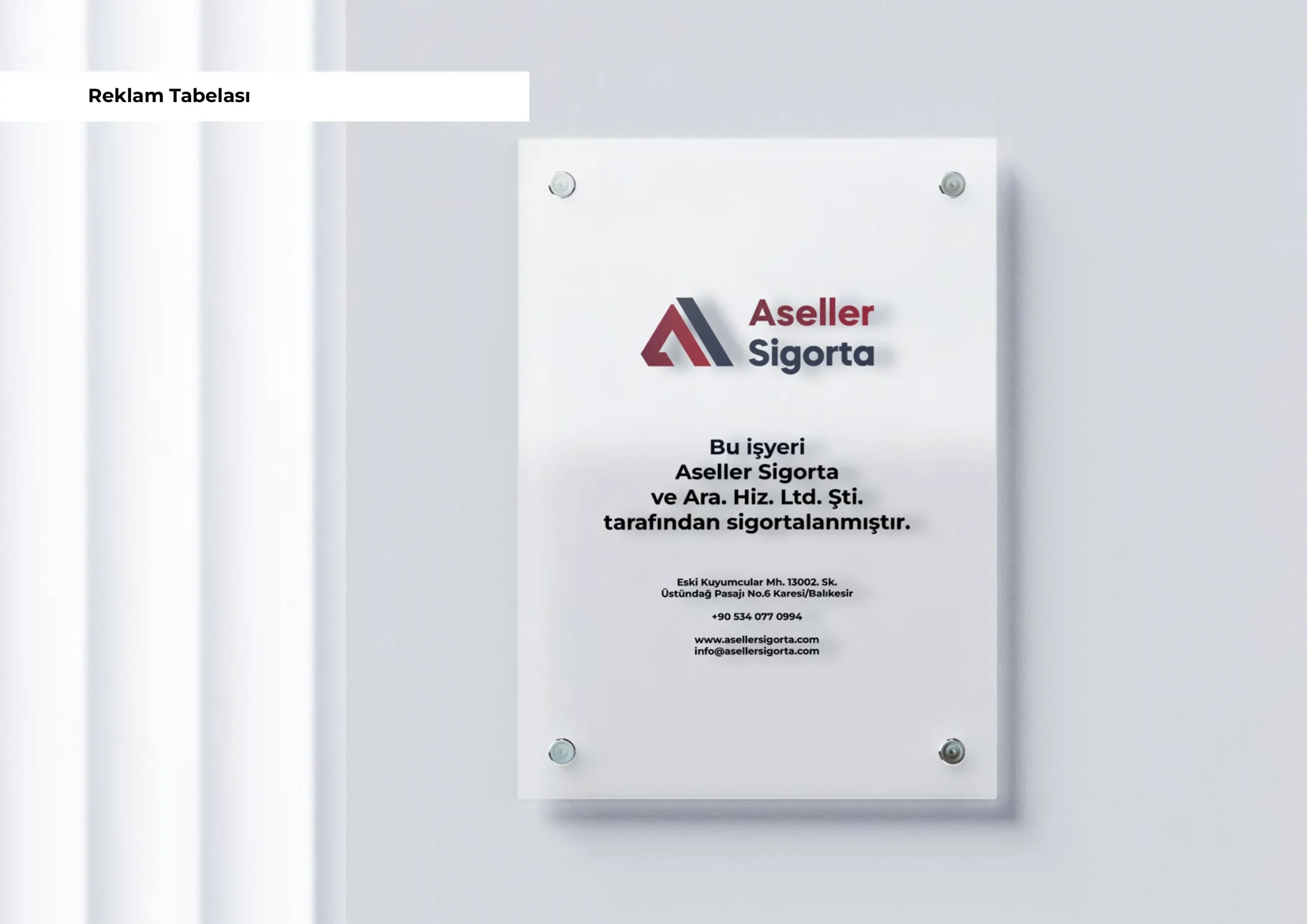 Aseller Sigorta Kapı Tabelası