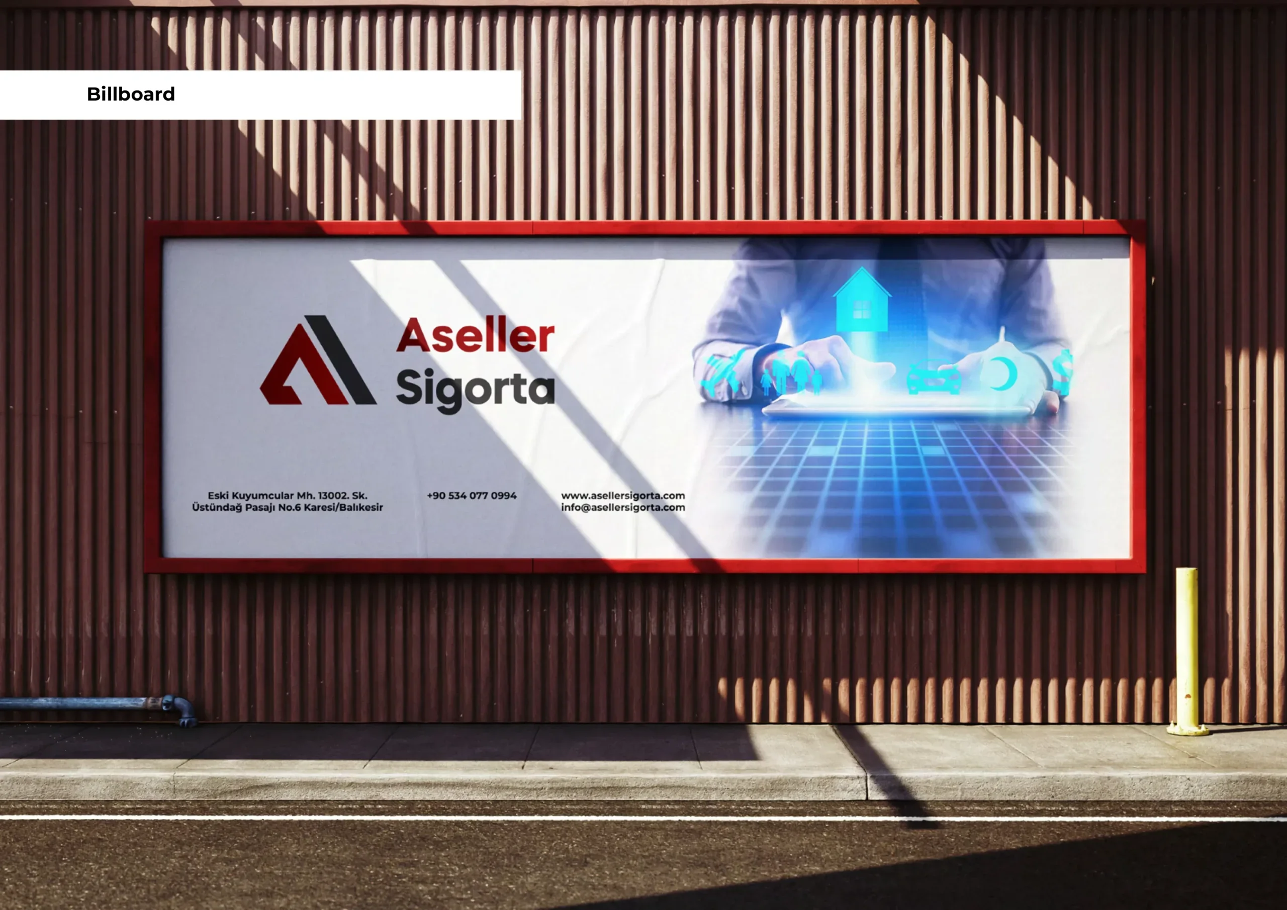 Aseller Sigorta Dış Cephe Tabela Tasarımı