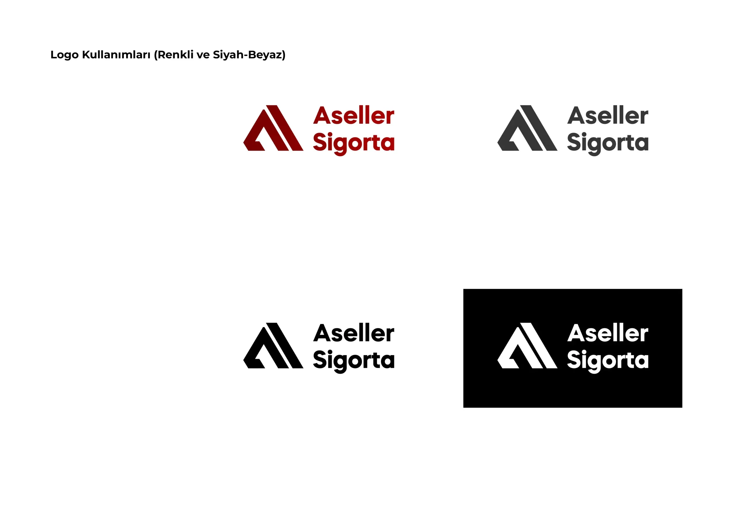 Aseller Sigorta Logo Kullanım Varyasyonları