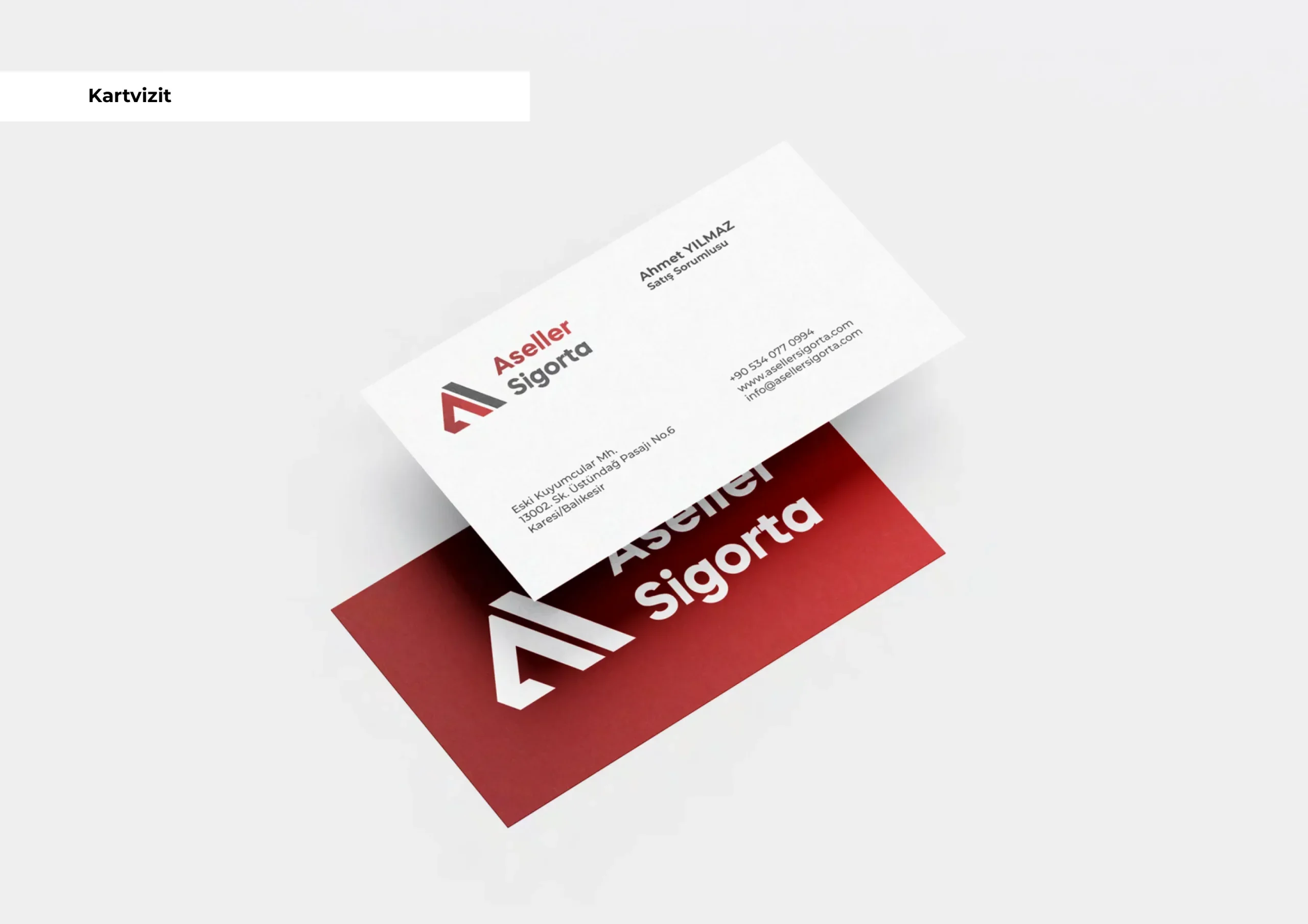 Aseller Sigorta Kartvizit Tasarımı