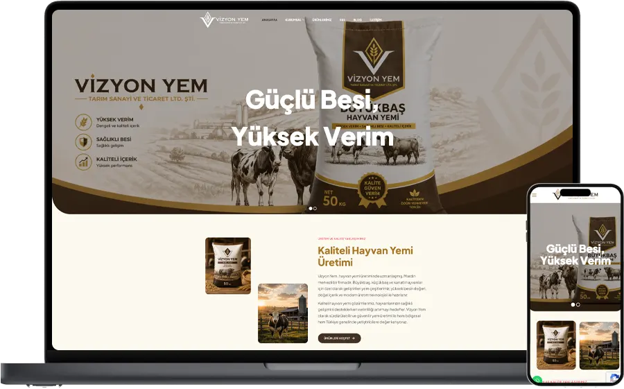 vizyon yem web tasarım projesi